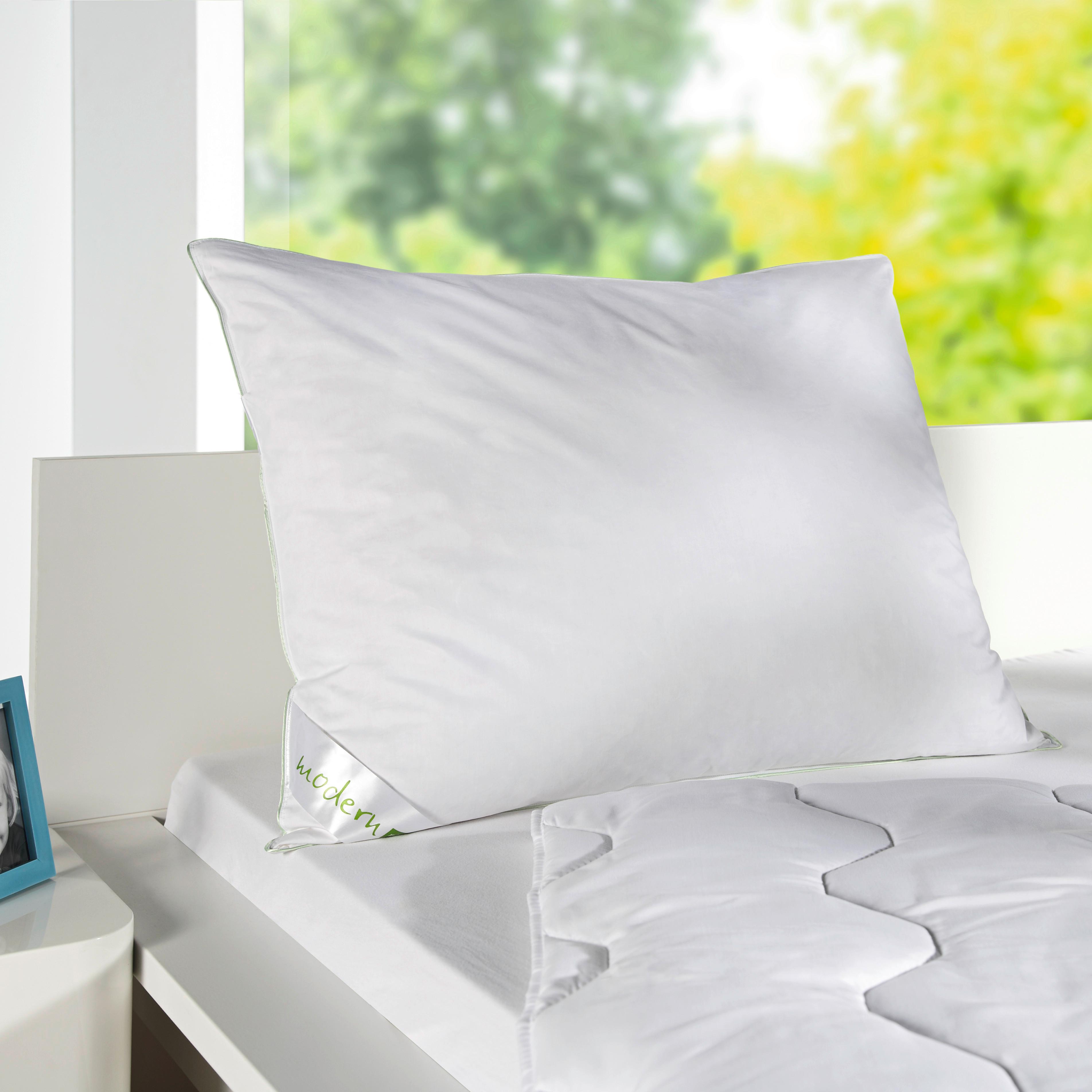 POLŠTÁŘ POD HLAVU Flach, 70/90cm, bílá - bílá, Konvenční, textil (70/90cm) - Nadana