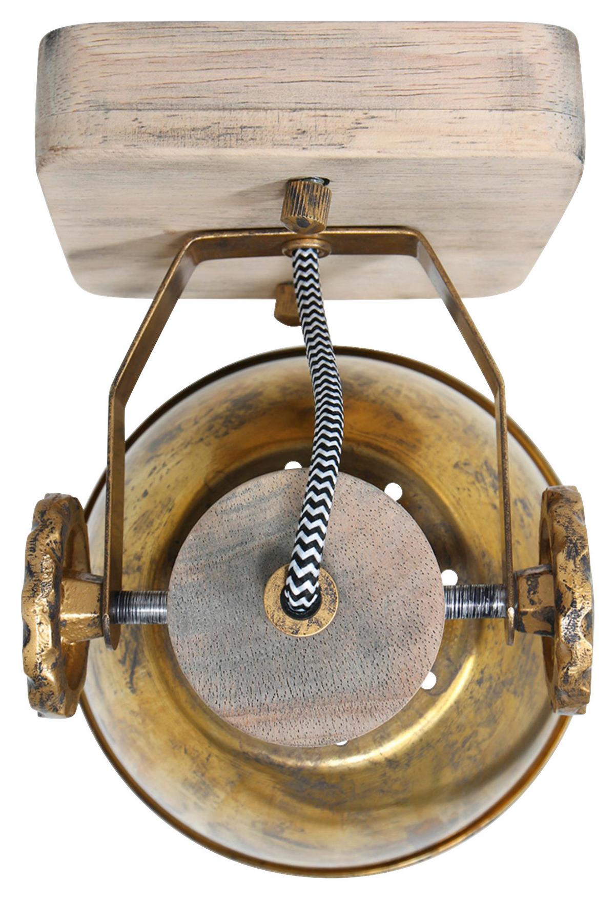 Deckenspots Gearwood - Anthrazit/Kupferfarben, Trend, Holz/Metall (59/19/23cm)