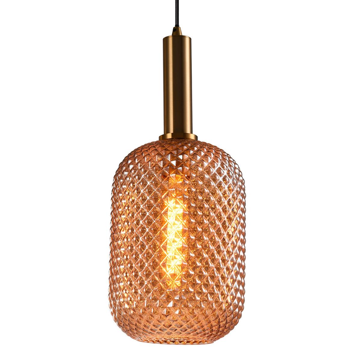 Hängeleuchte Pigna Braun L: 20 cm - Braun, Basics, Metall (20/20/172cm)
