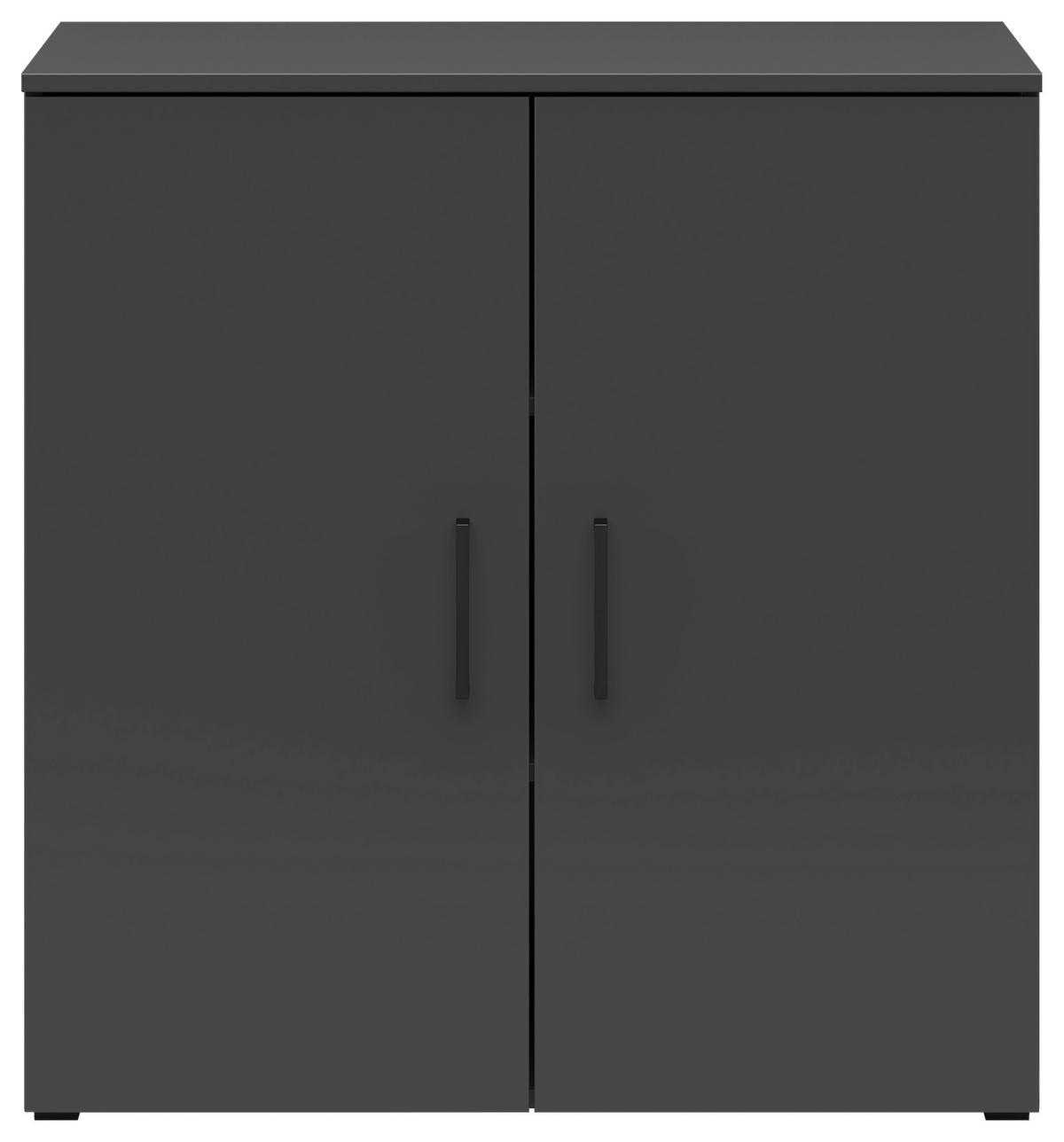 Komoda MULTISTAURAUM š: 80 cm - barvy grafitu/antracitová, Moderní, kompozitní dřevo/plast (80/83/40cm)