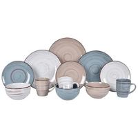 Étkészlet Kaila 24 Részes - barna/kék, Modern, kerámia - Luca Bessoni