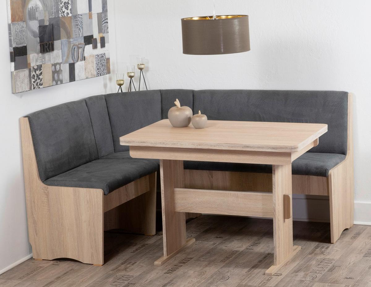 Eckbankgruppe Duisburg Maibso Titanic Grau/eiche D. B: 165cm - Grau/Sonoma Eiche, KONVENTIONELL, Holz/Holzwerkstoff (165/89/125cm) - MID.YOU