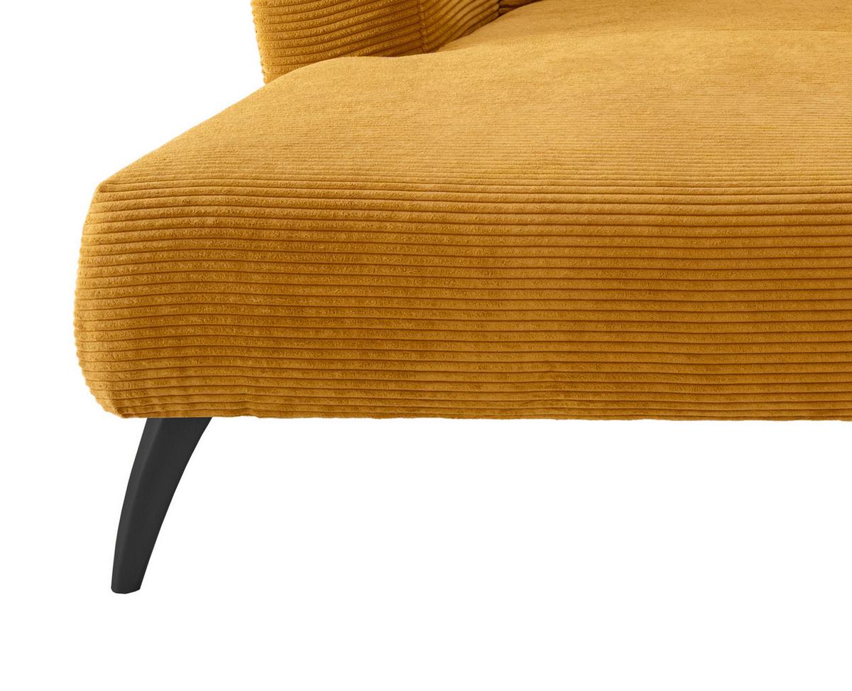 Ecksofa Colori Goldfarben S: 160/264 cm - Goldfarben/Schwarz, MODERN, Holz/Textil (160/264cm) - MID.YOU