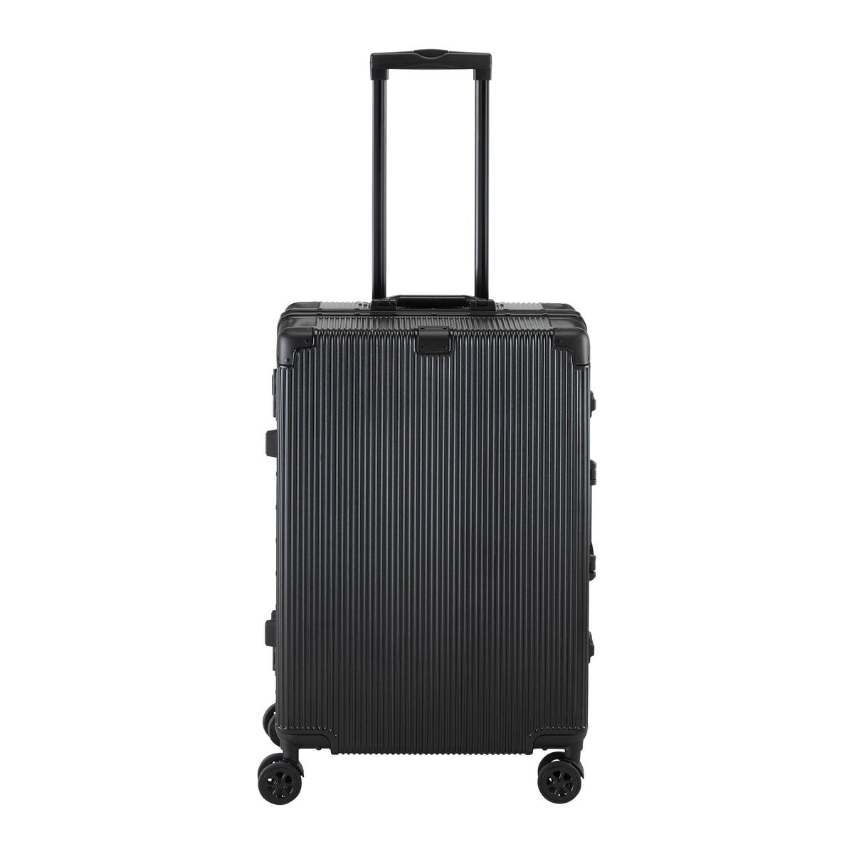 Cestovní kufr MIAMI -M- - černá, Moderní, kov/textil (44/27/68cm) - Mömax