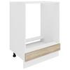 Herdumbauschrank Esilo B: 60 Cm Weiß/eiche Dekor - Weiß/Sonoma Eiche, KONVENTIONELL, Holzwerkstoff (60/82/46cm) - MID.YOU