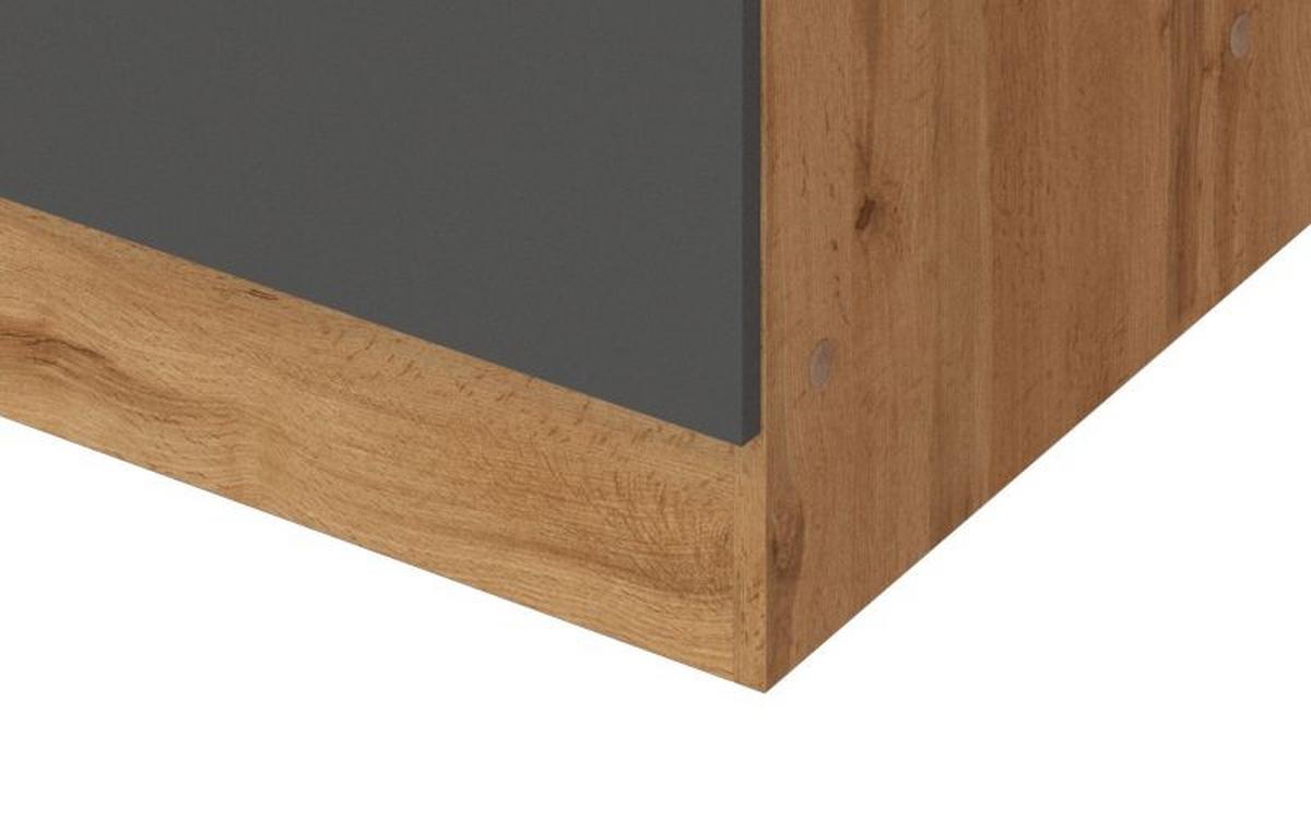 Küchenunterschrank B: 50 Cm Anthrazit/eiche Dekor Mit Lade - Anthrazit/Eiche Wotan, MODERN, Holzwerkstoff (50/85/60cm) - Held