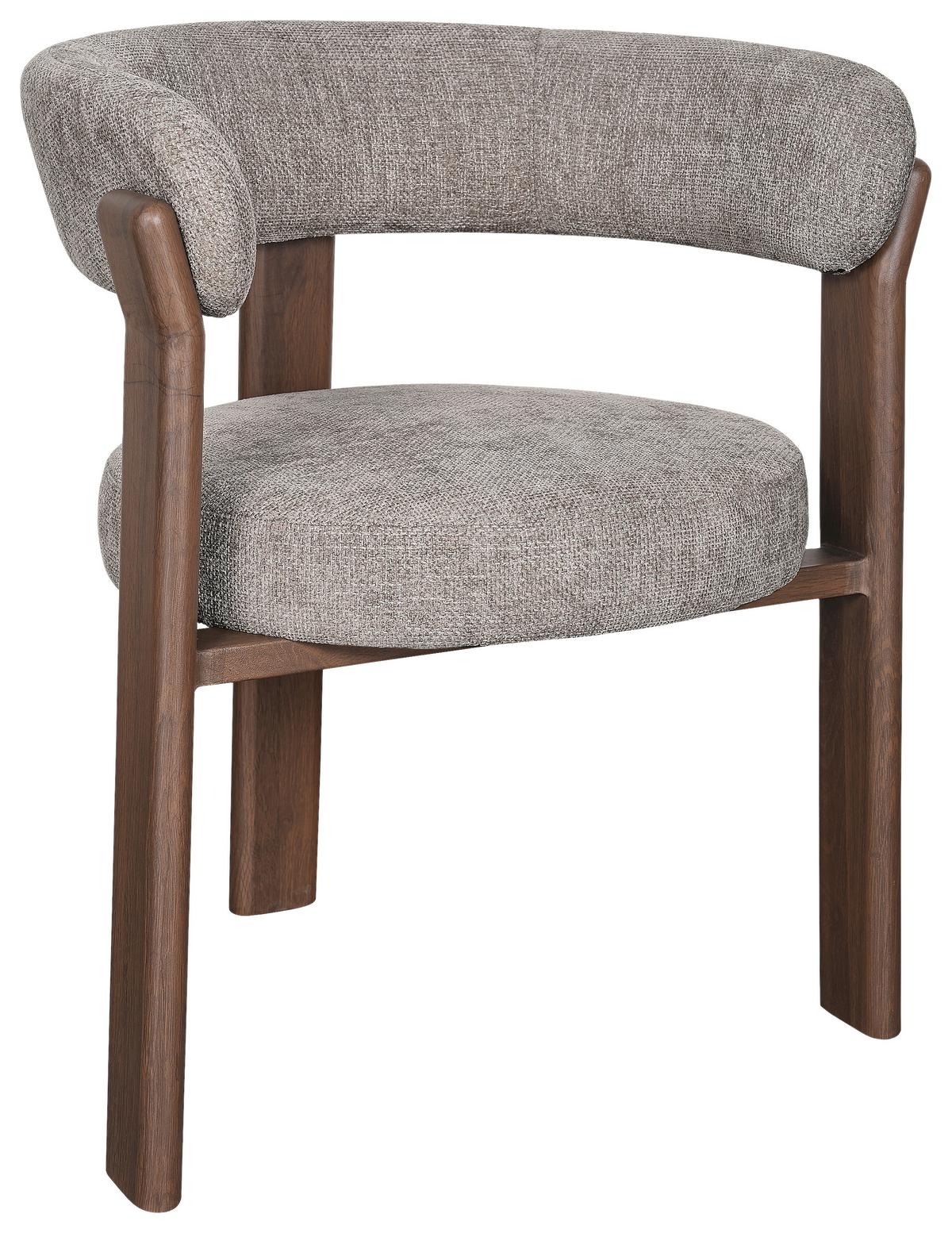Armlehnstuhl Granada Hellbraun B: 62 cm - Hellbraun/Walnussfarben, MODERN, Textil/Metall (62/74/56,5cm) - Livetastic