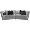 Boxspringová pohovka SOFI, světle šedá, tmavě šedá - šedá/černá, Moderní, textil (294/93/152cm) - Premium Living