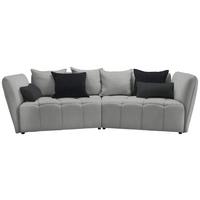 Boxspringová pohovka SOFI, světle šedá, tmavě šedá - šedá/černá, Moderní, textil (294/93/152cm) - Premium Living