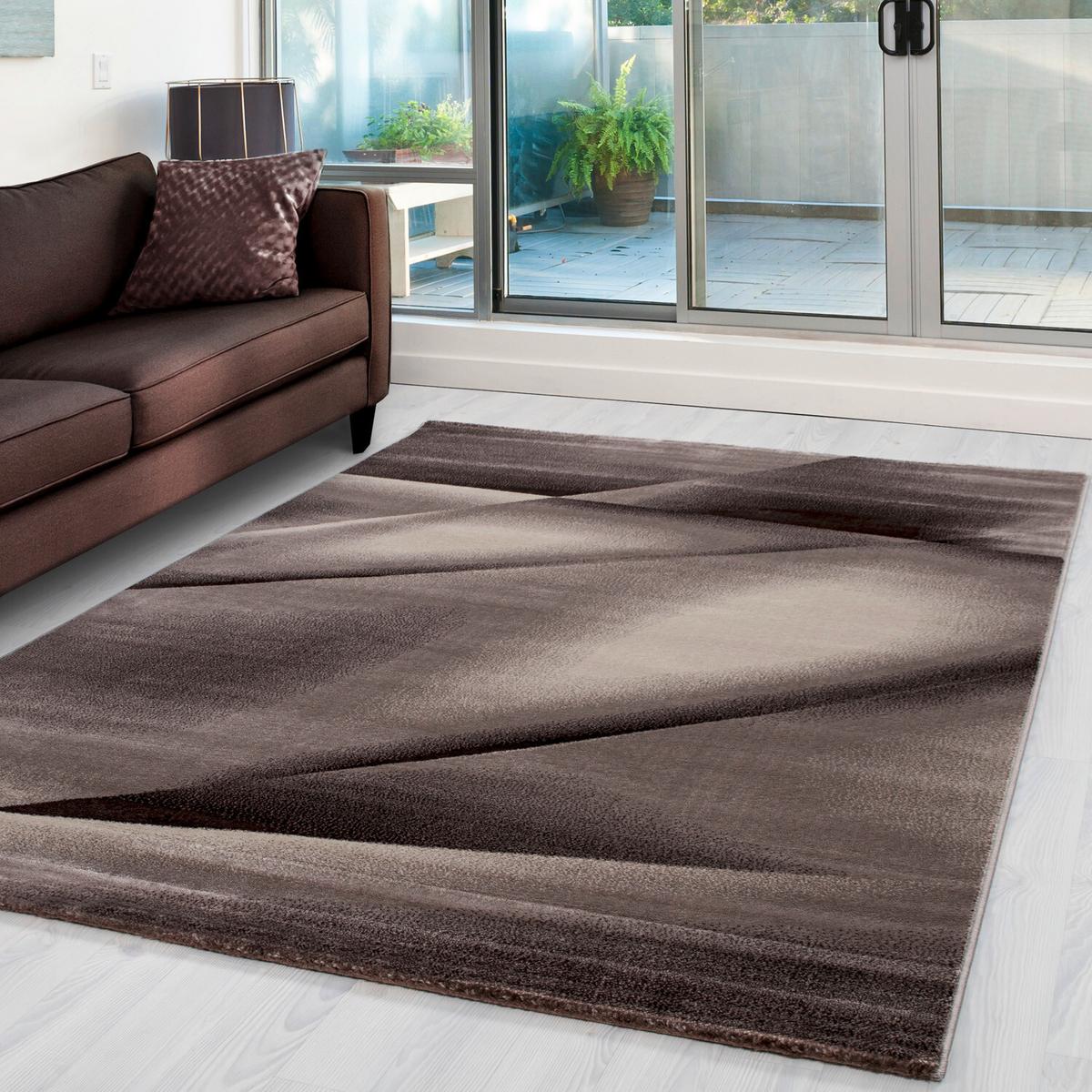 Flachwebteppich Miami - Braun, Design, Textil (140/200cm) - Novel