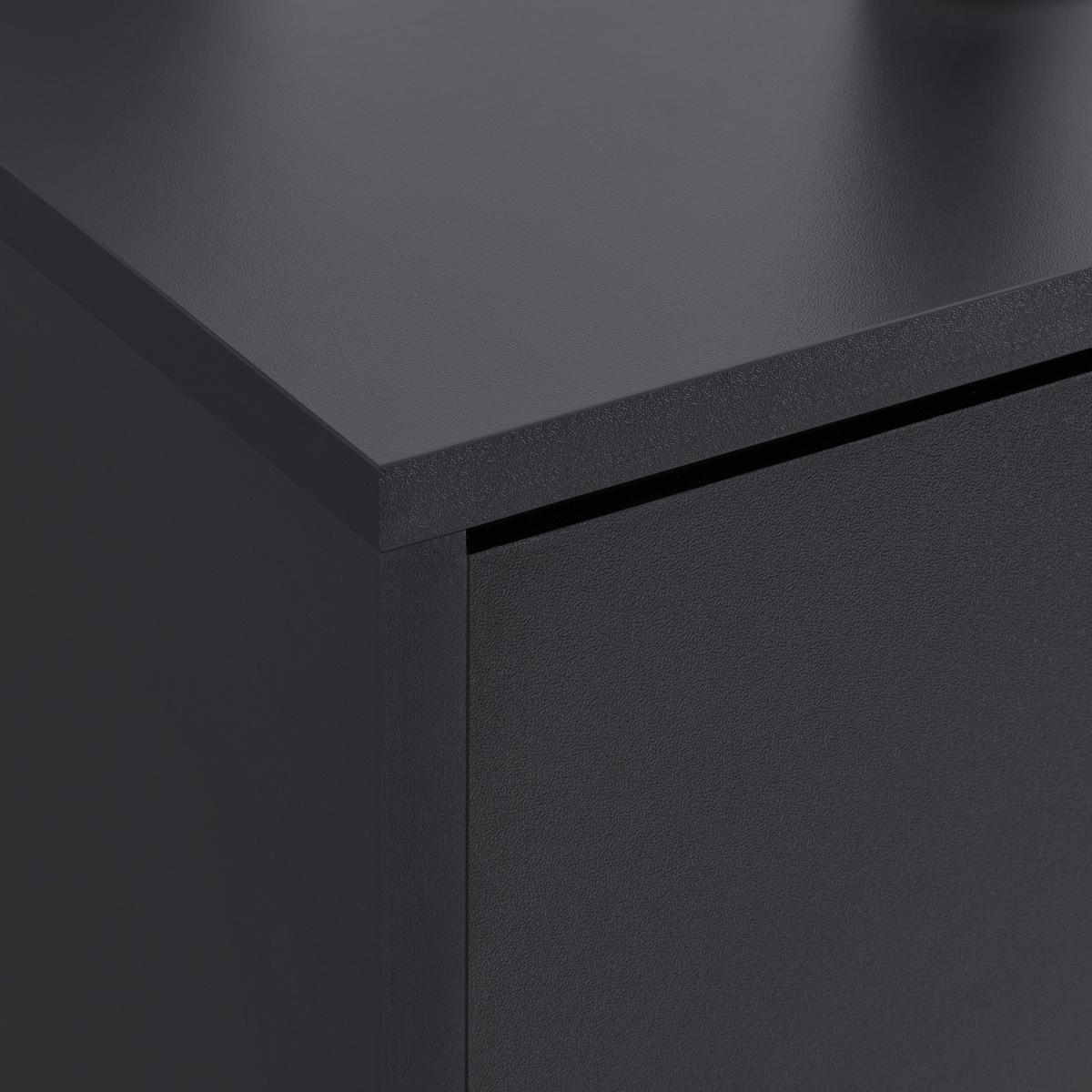 VÝKLOPNÁ SKRINKA NA TOPÁNKY RUDI -EXKLUSIV- - čierna, Konventionell, kompozitné drevo (60/118/24cm) - Mömax