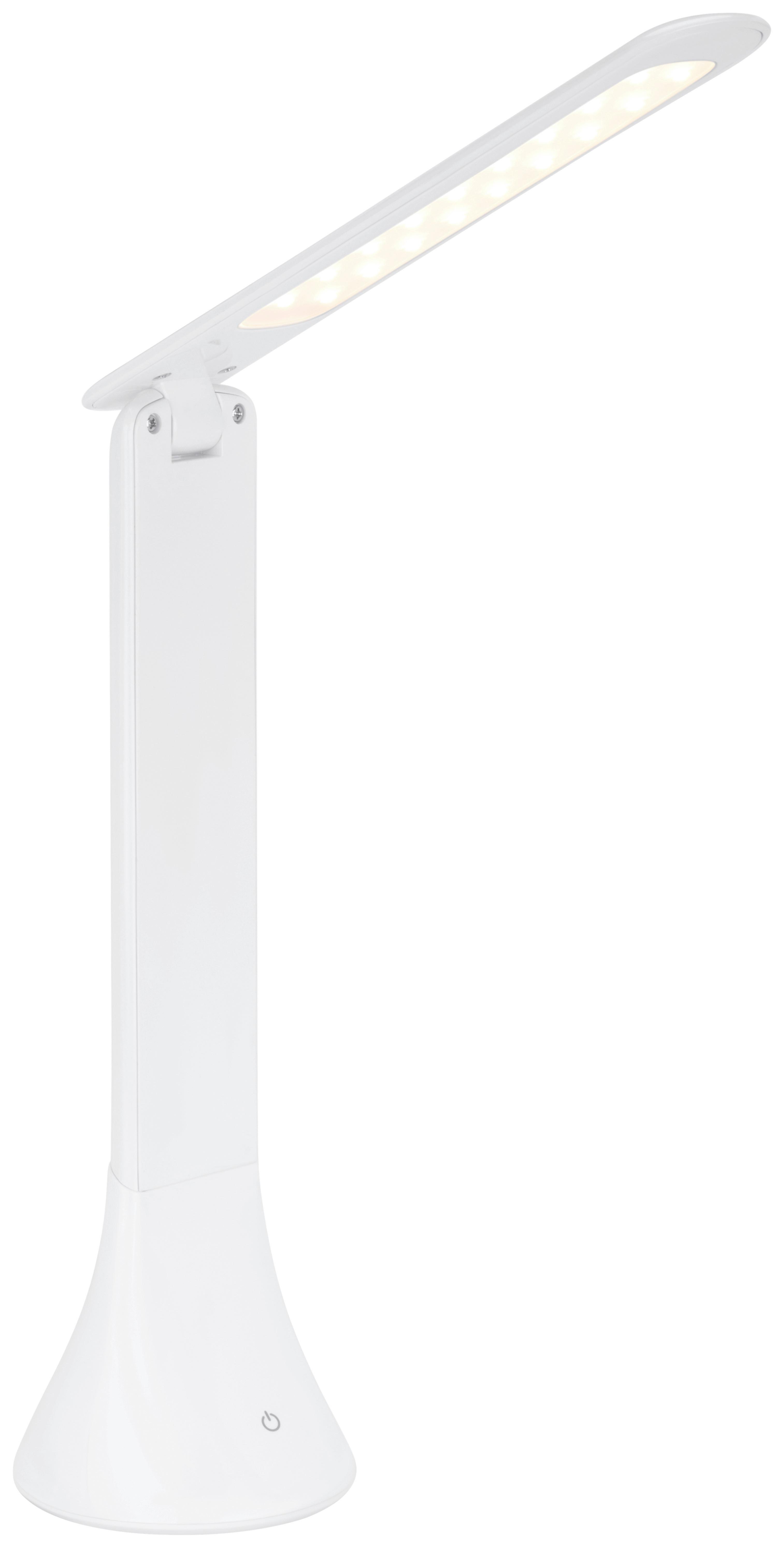 LED lampa na písací stôl Uff biela, max. 3 Watt - biela, Modern, plast (7,8/7,8/24,8cm) - Mömax