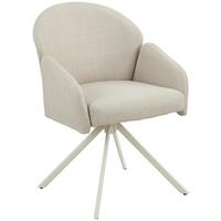 Armlehnstuhl Holly drehbar Webstoff Beige, B: 56,5 cm - Beige, MODERN, Textil/Metall (56,5/61/84cm)