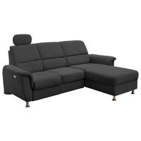 Ecksofa Mit Relaxfunktion + Usb Anschluss Parole, Mikrof. - Chromfarben/Schwarz, MODERN, Textil (231/165cm) - Livetastic