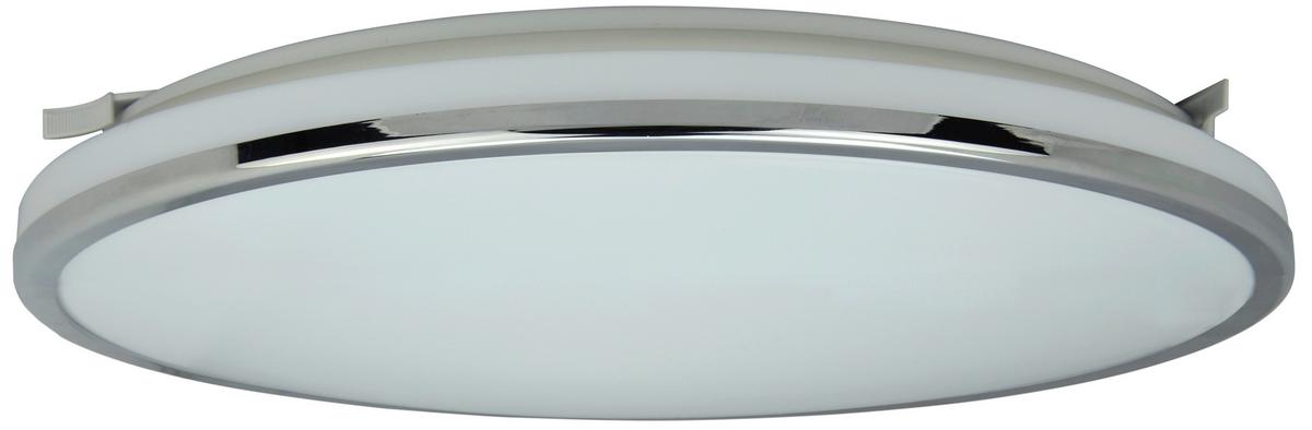 Led-deckenleuchte Ø 33 Cm, Mit Farbtemperaturwechsler - Chromfarben, Basics, Kunststoff/Metall (33/5,7cm)
