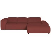 ECKSOFA Hannah Rot 304x200 cm - Rot/Schwarz, Design, Textil (304/200cm) - MID.YOU