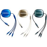 USB-LADEKABEL 3 Adapter - Blau/Beige, Basics, Kunststoff/Metall (9,3/3/16,3cm) - Grundig