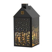 Laterne Balduin L - Goldfarben/Schwarz, KONVENTIONELL, Metall (27/26/53cm) - Luca Bessoni