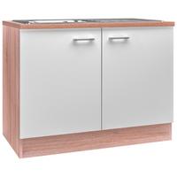 SKRINKA POD DREZ SAMOA  DSPU 100 ES - biela/dub sonoma, Konventionell, kompozitné drevo/plast (100/85/57cm)