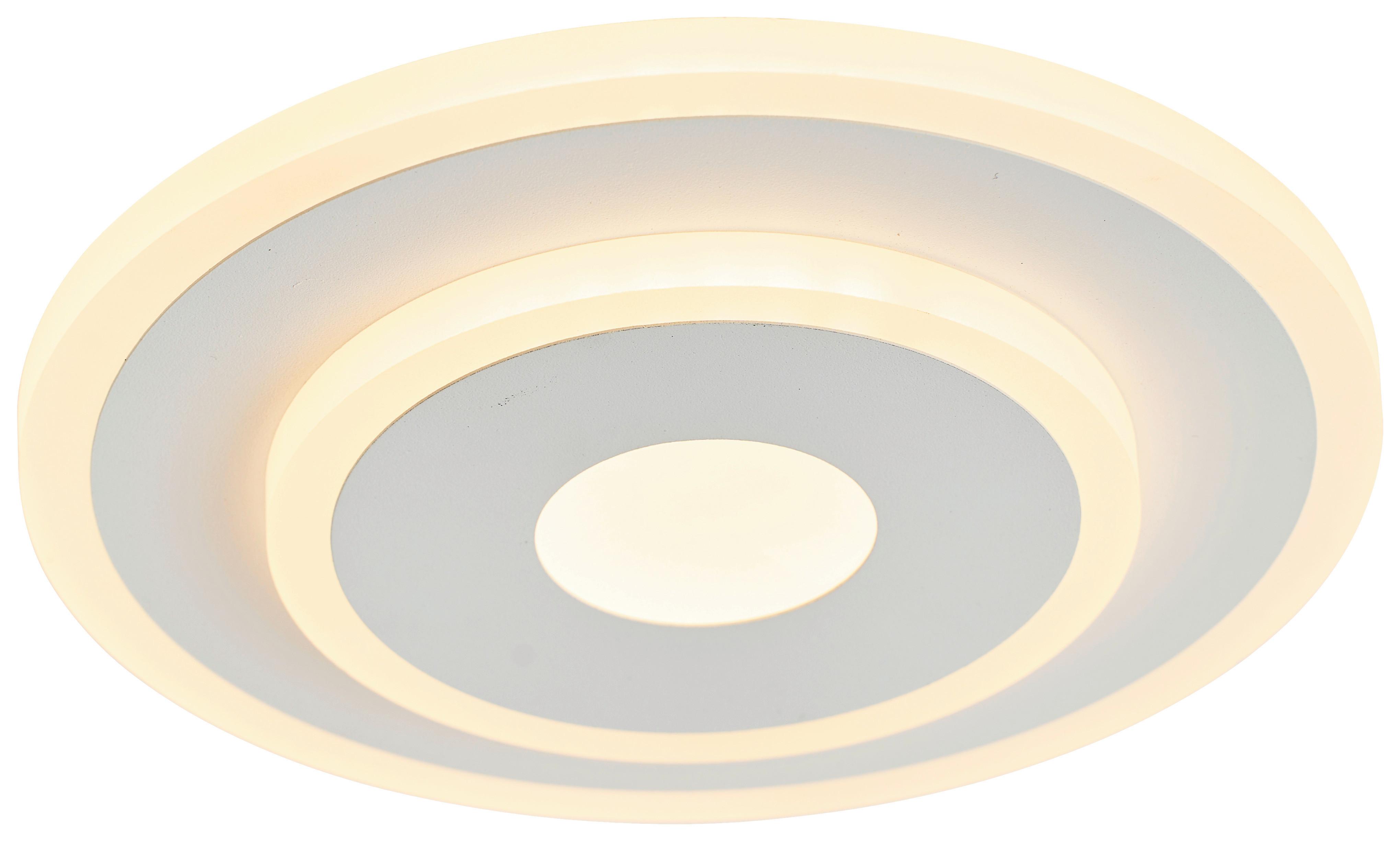 STROPNÉ LED SVIETIDLO BIZULO - biela/opálová, Modern, kov/plast (20/4,5cm) - Mömax