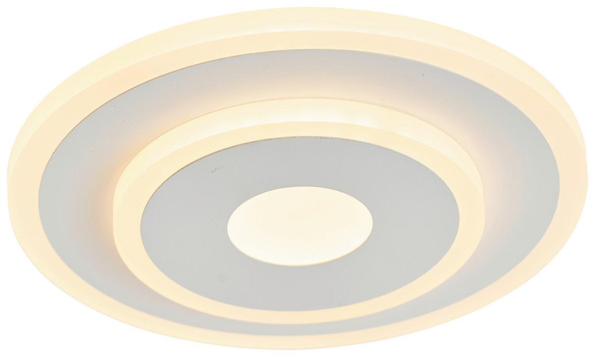 STROPNÉ LED SVIETIDLO BIZULO - biela/opálová, Modern, kov/plast (20/4,5cm) - Mömax