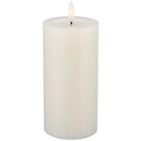 Led-kerze Mara Weiß Mit Timer, Ø/h: 7,5/12,8 Cm - Weiß, Basics, Naturmaterialien/Kunststoff (7,5/17,8cm) - James Wood