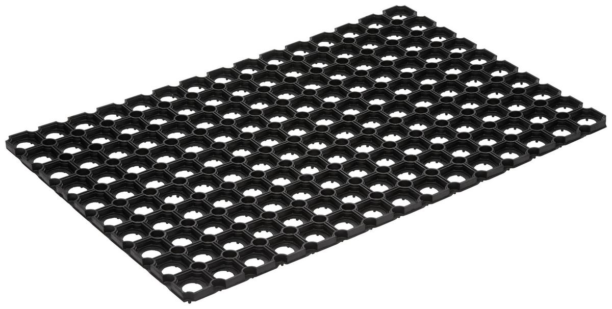 Fußmatte Alexander 40x60 Cm Gummi Rutschfest - Schwarz, KONVENTIONELL, Kunststoff (40/60cm) - Ondega