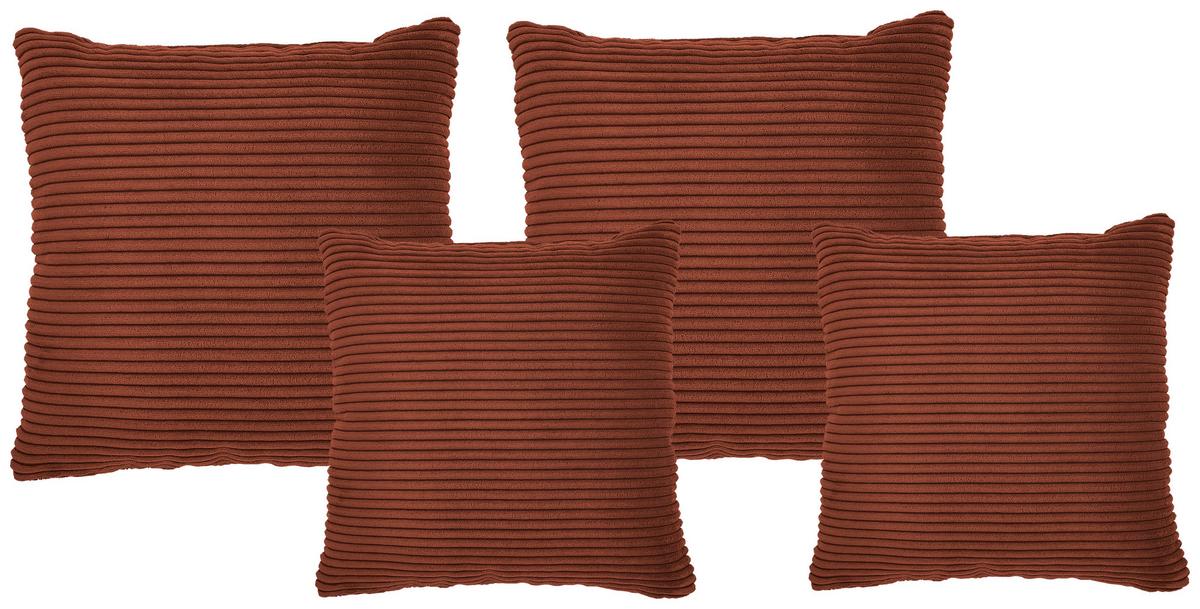 Zierkissenset Vouge 4 Stück Kupferfarben, B: 42 Cm - Kupferfarben, KONVENTIONELL, Textil (42/53/42/53cm) - Livetastic
