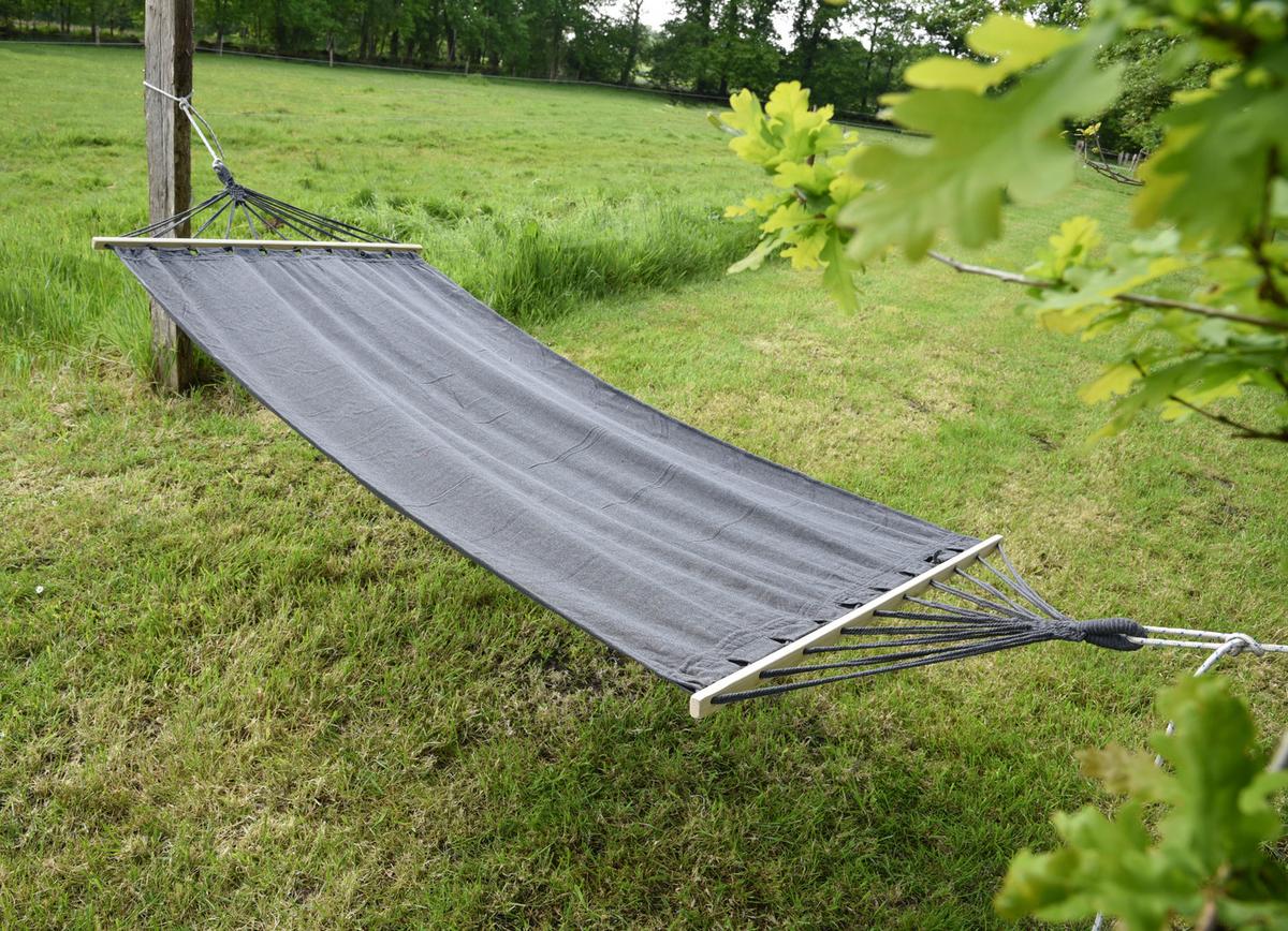 Hängematte Hawaii - Anthrazit/Braun, Basics, Holz/Kunststoff (100/0,6/280cm) - Gardenson