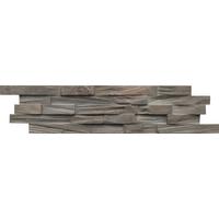 Wandverkleidung Beachwood Walnut Gun Smoked - Grau, Basics, Holz (61/15/2cm)