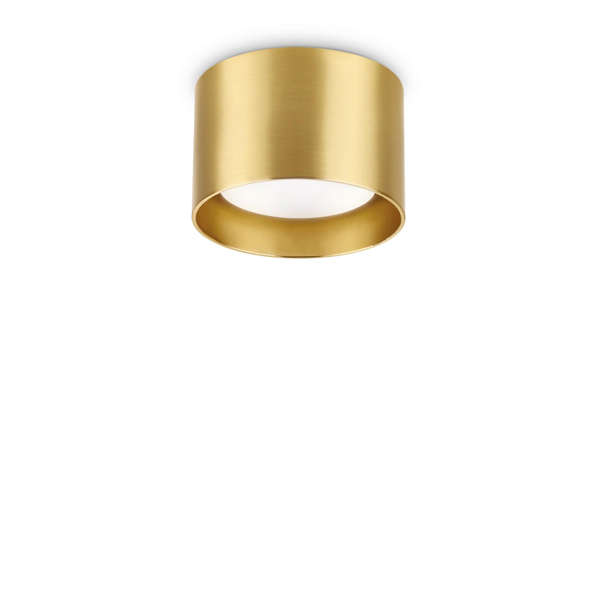 Deckenleuchte Ottone Messingfarben D: 10 cm - Messingfarben, Basics, Metall (10/6,5cm) - Ideal Lux