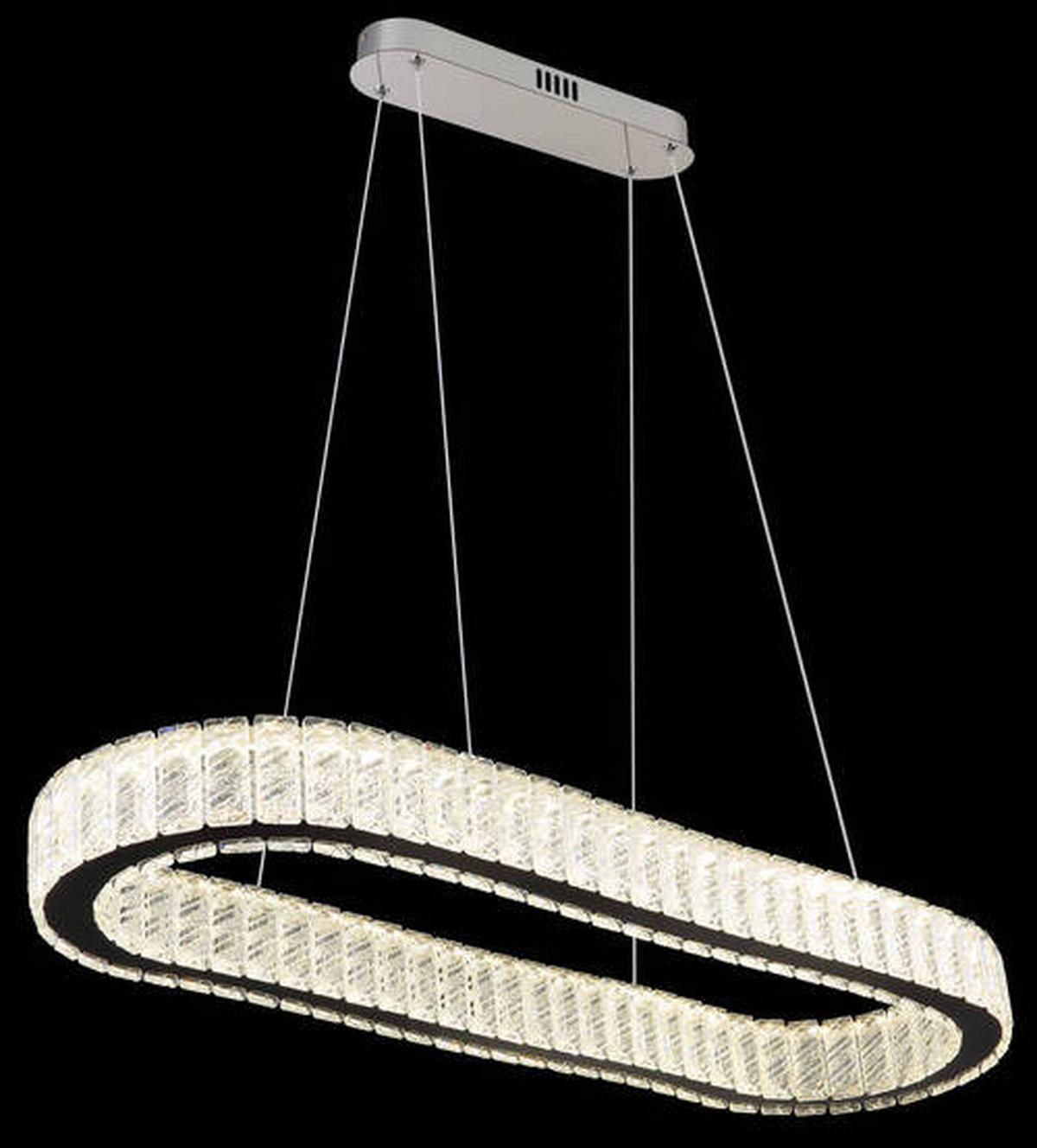 ZÁVESNÉ LED SVIETIDLO 67162-58 - priehľadné/číra, Konventionell, kov/plast (89/31/120cm) - Globo