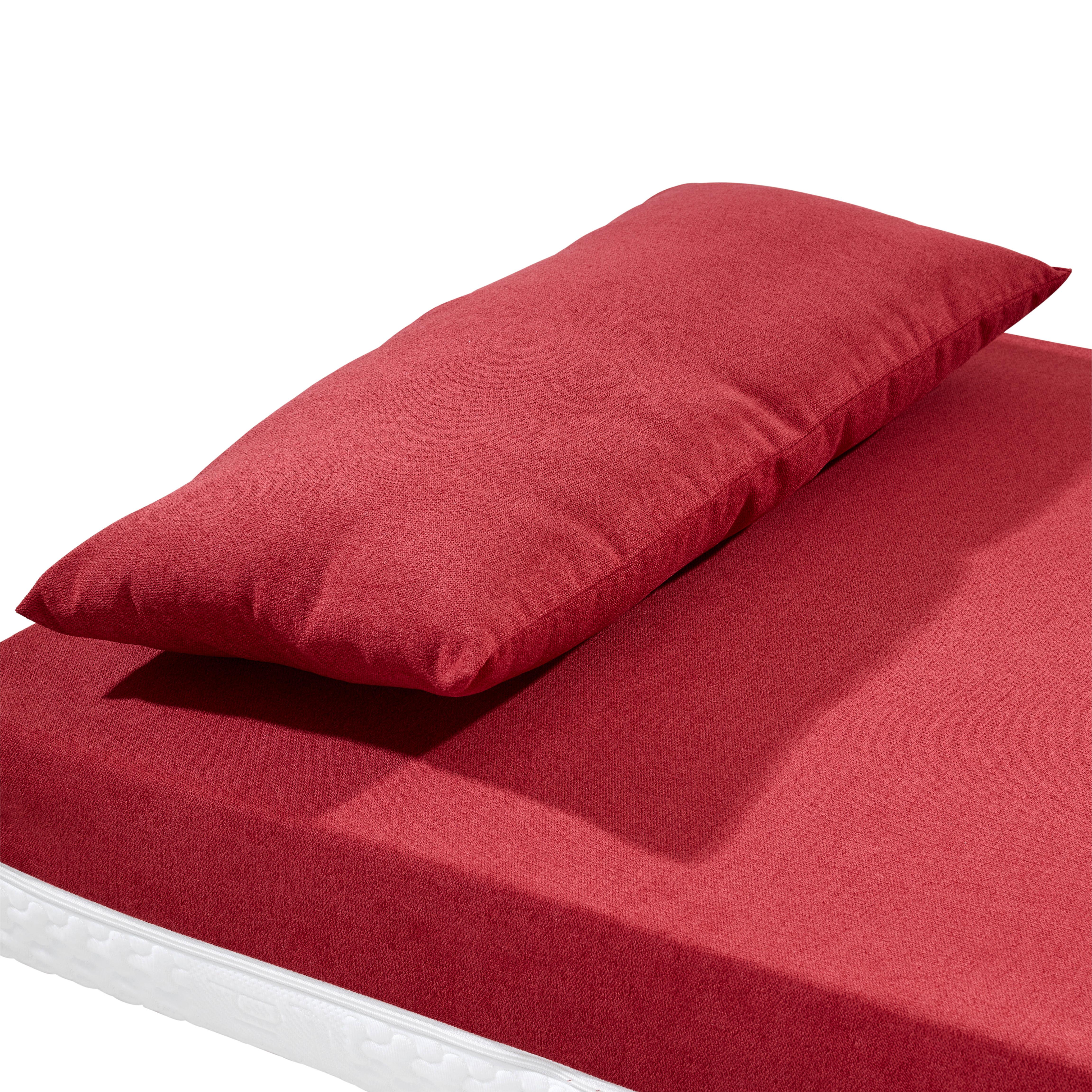 Zierkissen Enjoy 2er-Set 38x80 cm Mikrofaser Cranberry - Rot, Textil (38/80cm) - Primatex