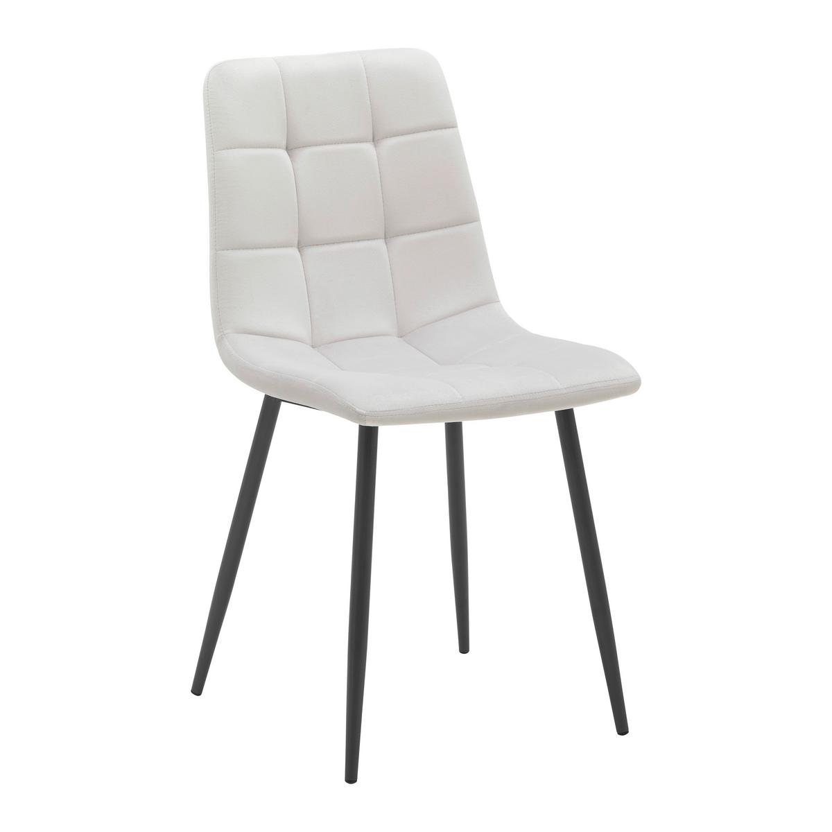 Jedálenská stolička RIA svetlá sivá - čierna/svetlosivá, Modern, kov/drevo (43,5/87/54cm) - Bessagi Home