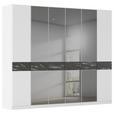 Drehtürenschrank Versity-D Alpinweiß/Marmoptik 6-Trg. - Weiß, Trend, Holzwerkstoff (271/229/54cm) - James Wood