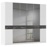 Drehtürenschrank Versity-D Alpinweiß/Marmoptik 6-Trg. - Weiß, Trend, Holzwerkstoff (271/229/54cm) - James Wood