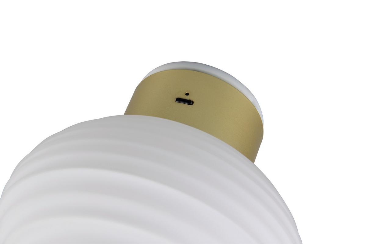 LED-Wandleuchte Earl Weiß Messingfarben D: 15,5 cm - Messingfarben/Weiß, LIFESTYLE, Glas/Metall (15,5/15cm)