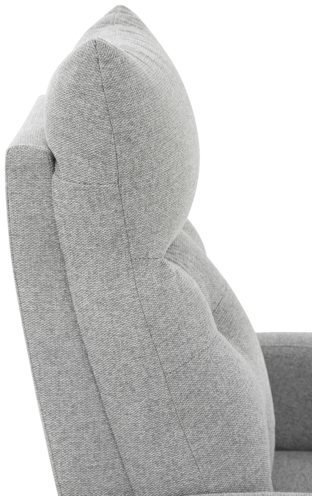 Sitzgarnitur 3-tlg. Nuvia Mit Relaxfunktion Grau - Schwarz/Grau, Design, Textil - Livetastic