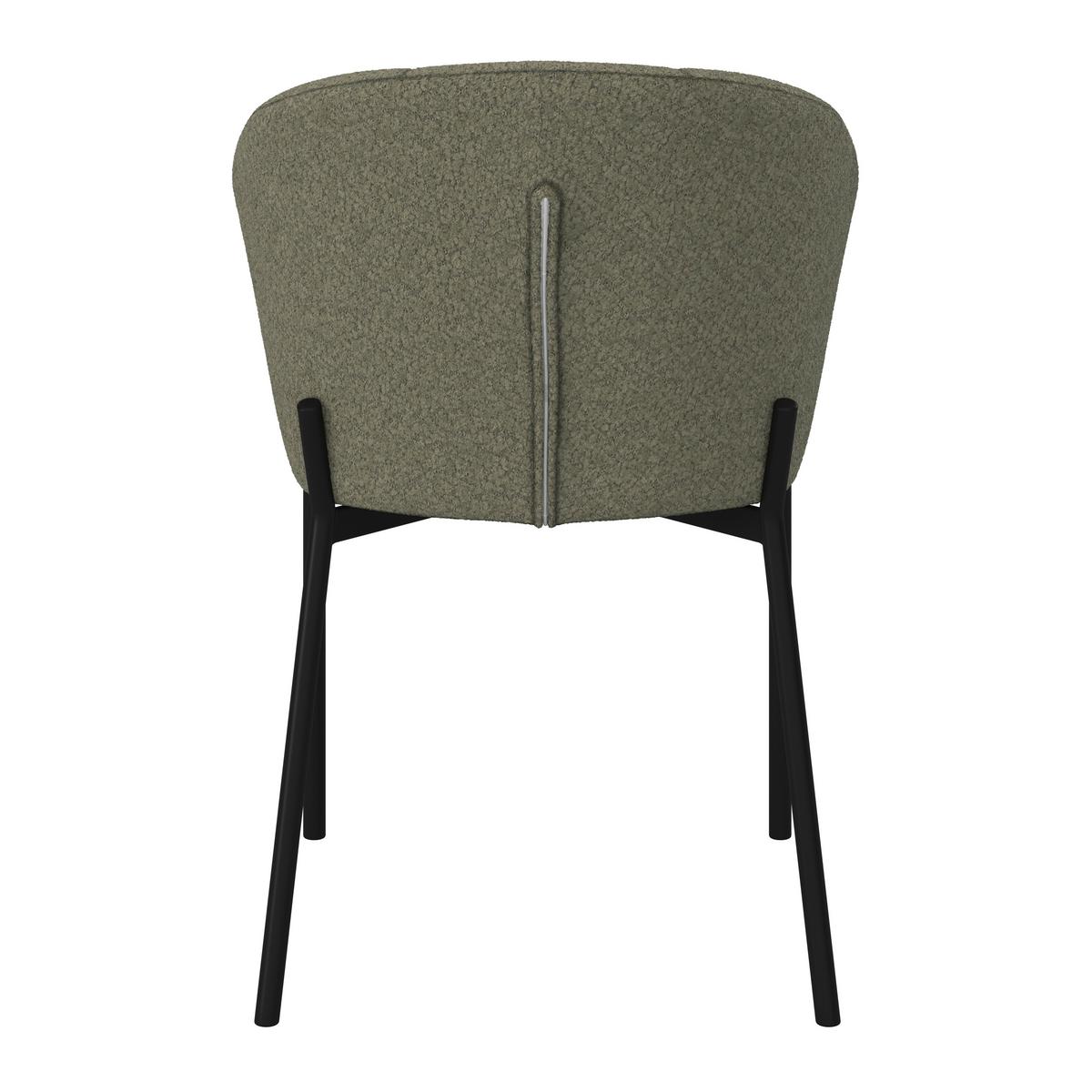 ŽIDLE ZOEY - černá/zelená, Moderní, kov/dřevo (48/79/61cm) - Bessagi Home