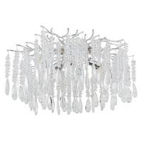 Deckenleuchte Exkl. 8xe14, 40w - Klar/Silberfarben, KONVENTIONELL, Glas/Metall (60/45cm) - Globo