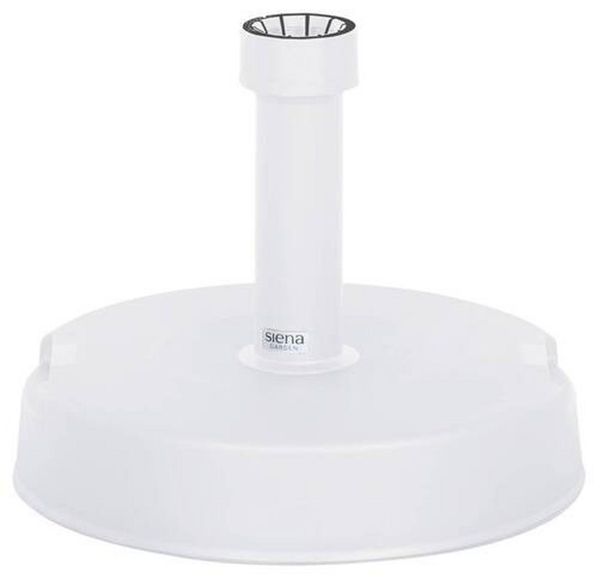 Sonnenschirmständer Beton/ Kunststoff Für Dm 2,1 - 5,4 Cm - Weiß, KONVENTIONELL, Kunststoff/Stein (40/9/40cm) - Siena Garden