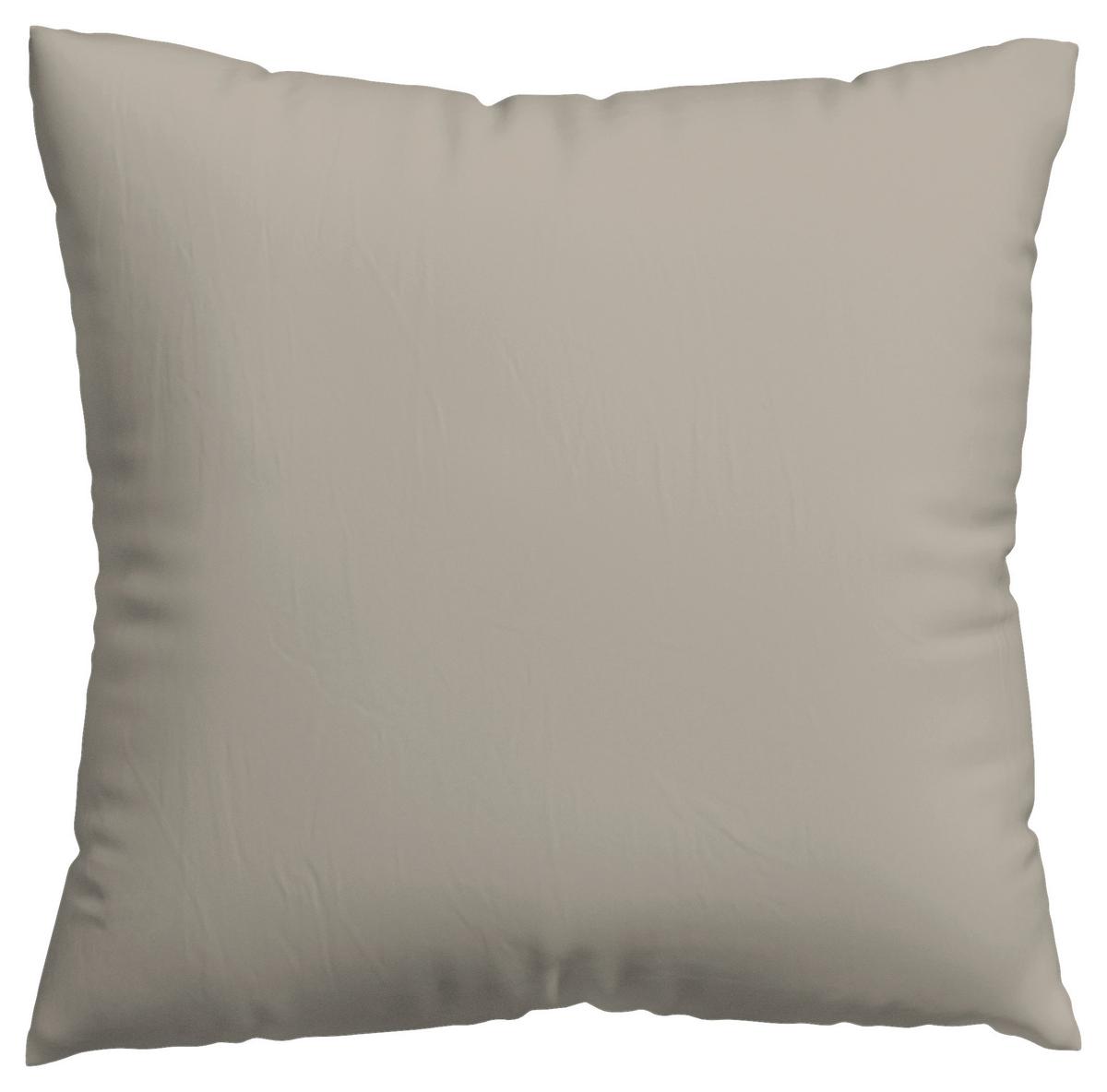 Kissenhülle Woven Satin - Taupe, Basics, Textil (40/40cm) - Schlafgut
