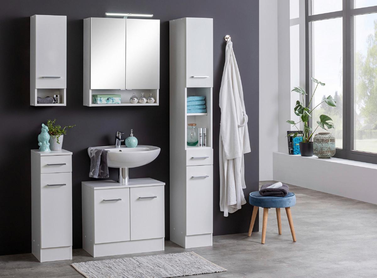 Unterschrank Riga Weiß B: 25 cm - Weiß, MODERN, Holzwerkstoff (25/84/35cm) - Held