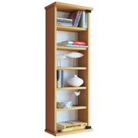 CD-Regal Loposa 31 cm Buche Dekor - Buchefarben, KONVENTIONELL, Glas/Holzwerkstoff (31/91,5/18cm) - MID.YOU