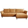 Ecksofa Monte Carlo Braun S: 160x290 cm - Schwarz/Braun, Trend, Holz/Holzwerkstoff (160/290cm)