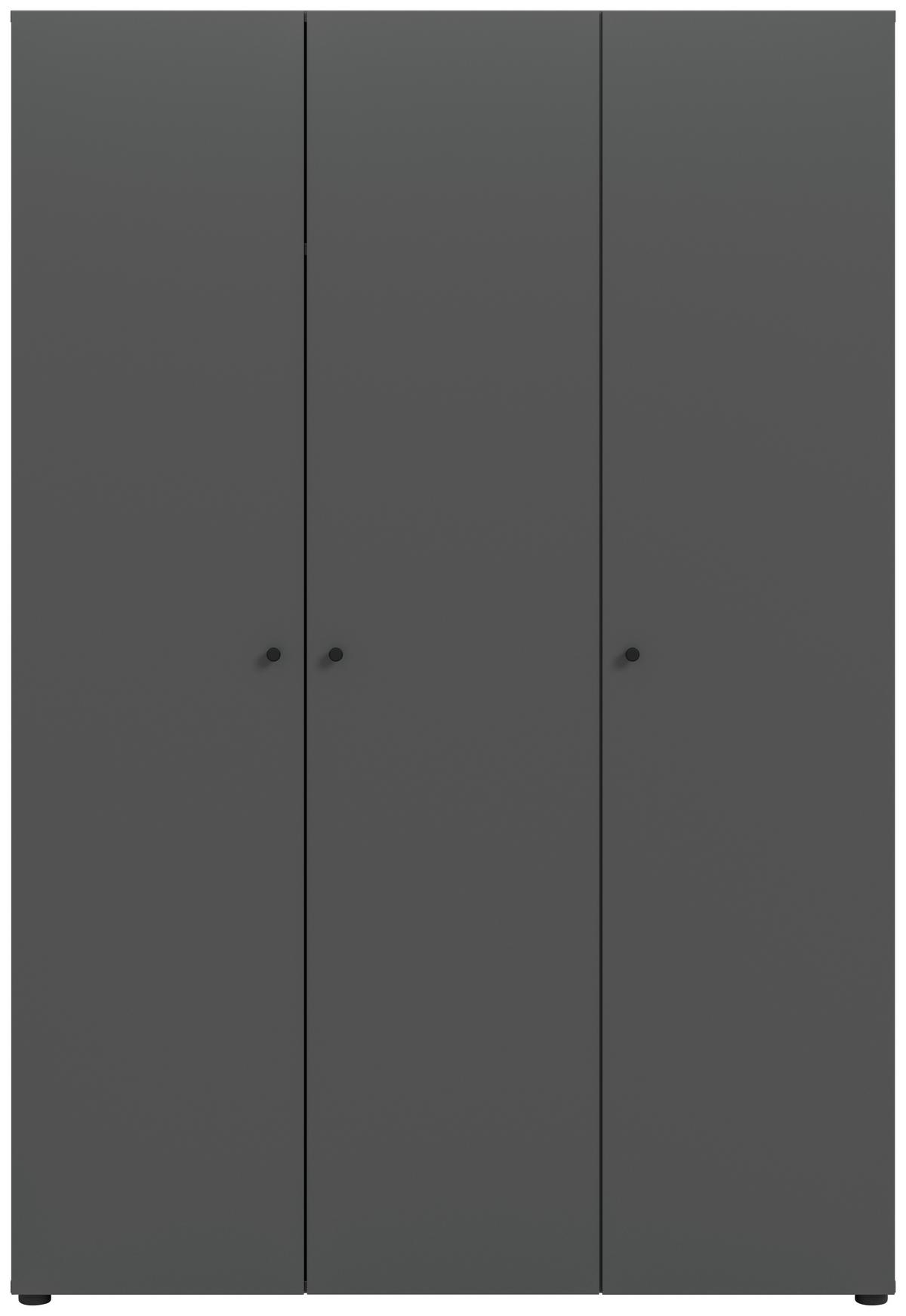 Drehtürenschrank Darwin, Anthrazit B: 120 Cm - Anthrazit, MODERN, Holzwerkstoff (120/176/51cm) - MID.YOU