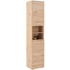 Hochschrank Giga B: 40 cm Eichefarben - Schwarz/Eiche Artisan, MODERN, Holzwerkstoff (40/190/32cm)