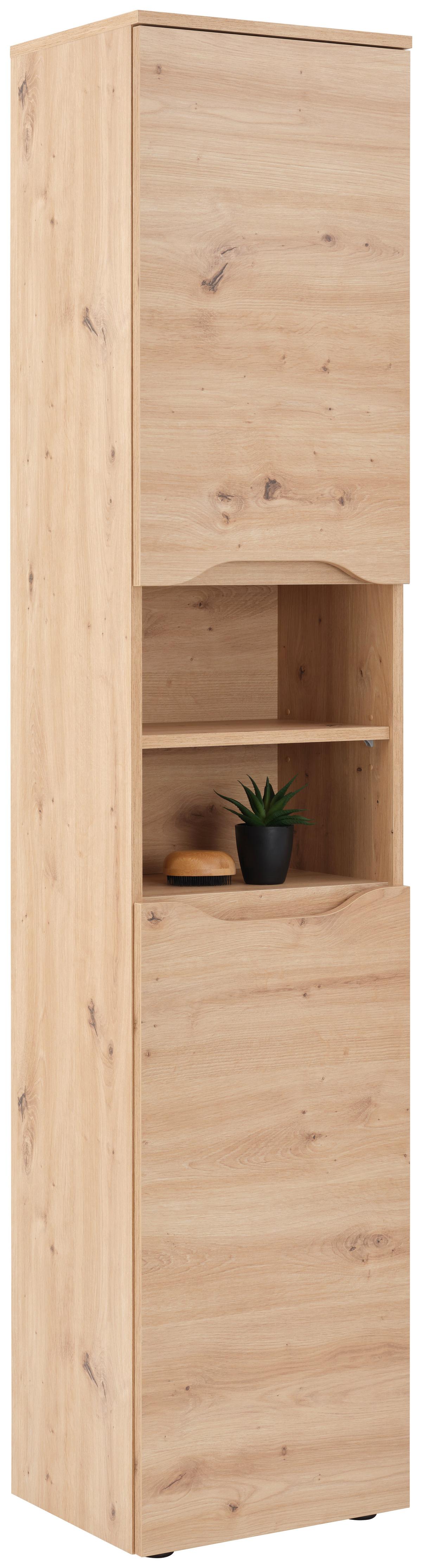 Hochschrank Giga B: 40 Cm Eichefarben - Schwarz/Eiche Artisan, MODERN, Holzwerkstoff (40/190/32cm)