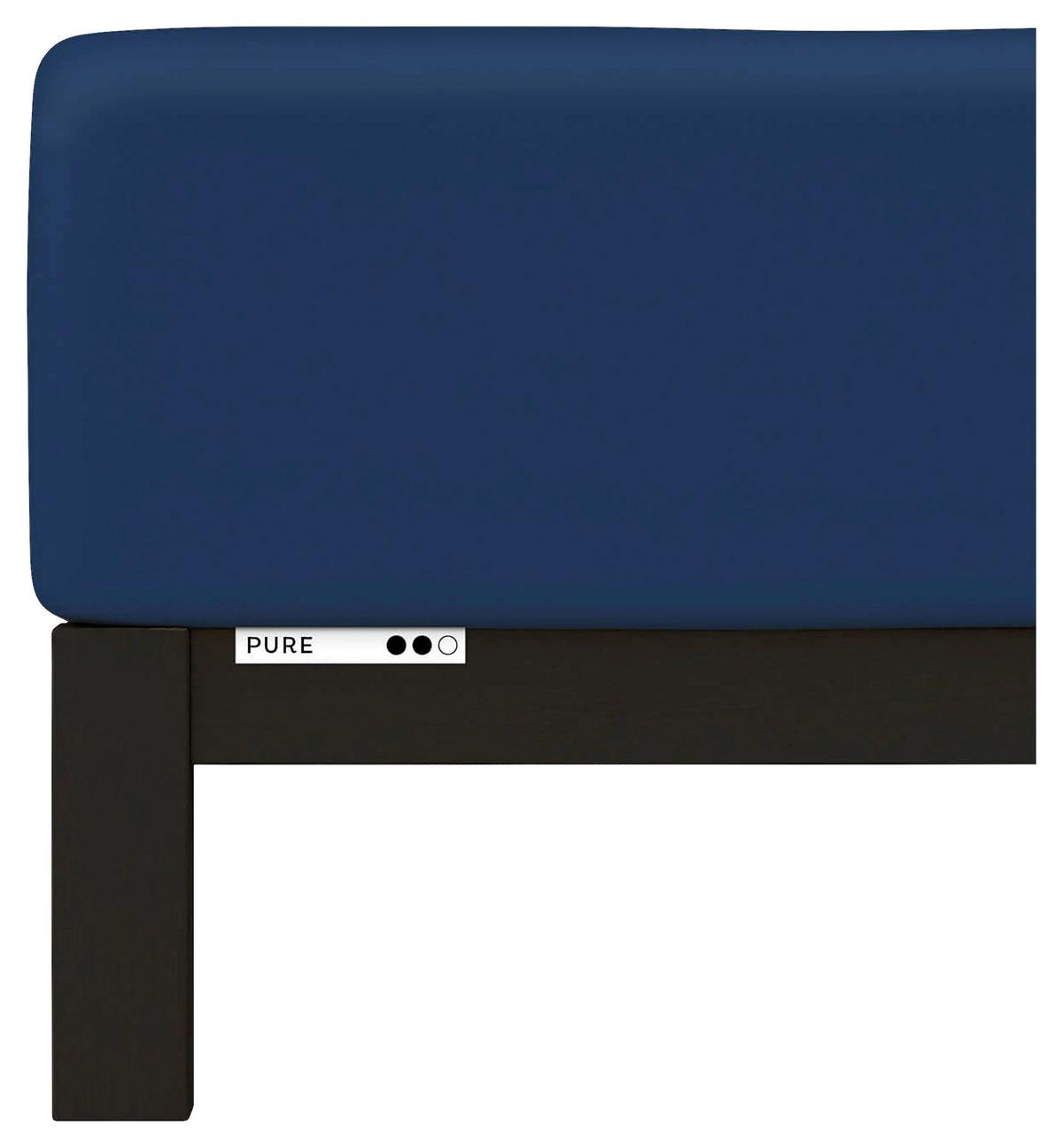 Boxspring-spannleintuch Pure Boxspring - Dunkelblau, Basics, Textil (90-100/190-220cm) - Schlafgut