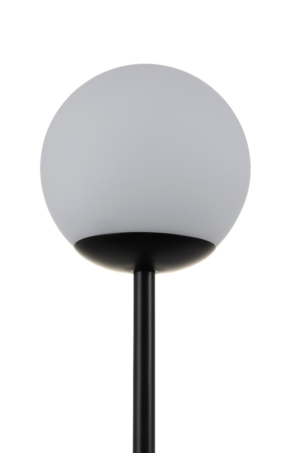 Stehleuchte Sehr - Schwarz/Weiß, MODERN, Glas/Metall (35/160cm)